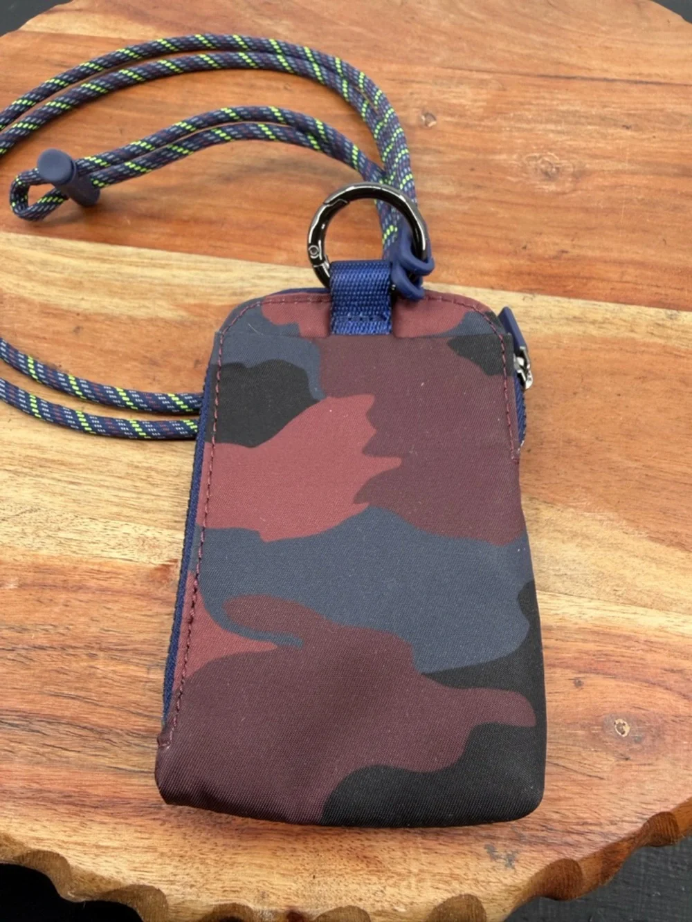 Lululemon‎ Wearable Card Case Heritage 365 Camo Smoky Red Night Sea Multi